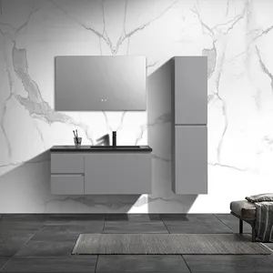 Modernes wandmontage-spiegeltisch-waschtisch mit waschbecken-spiegel waschbecken-schublade und licht für hotel heim