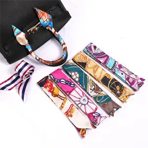 Fabbricazione sciarpa di seta con collo personalizzato stampa di design stampata donna donna quadrata pura Twill Satin 90x4 100% sciarpe di seta