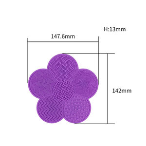 Effectively Remove Cosmetic Residues Make Brush Cleaner Pad <b>Silicone</b> Gel Makeup Brush Scrubber Suction Cup <b>Tool</b> for Cleaning - Product Image 5