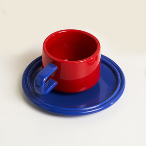 Low Stock Manufacturer's Price 6 Styles of Color Contrast <b>Arabic</b> Coffee Cup with Saucer Ceramic <b>Tea</b> Cups & Saucers - Product Image 5