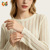 CG 2026 Pull en maille décontracté tendance pour femme, à sequins scintillants, anti-plis, col rond ample, fournisseur OEM, hiver