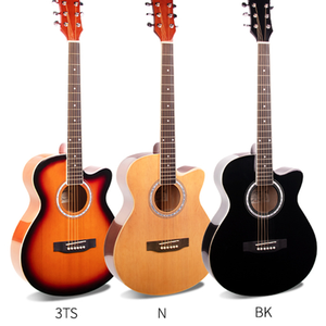<span class=keywords><strong>Guitarra</strong></span> Acústica para Estudiantes y Principiantes con Tapa de Abeto, Mástil de Caoba, Cutaway y Cuerdas de Acero - Product Image 2