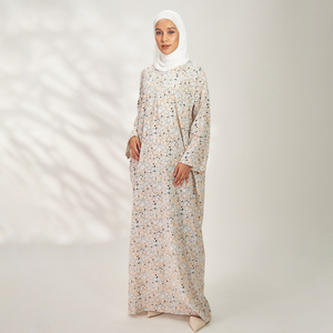 2024 vente chaude musulman imprimé rayonne prière Rode ajouter 2 poches femmes une pièce caftan - Product Image 5