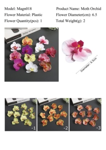 Premium 3D <strong>Film</strong> Pu Embossed Moth Orchid Flower Head Multi Color for Home Outdoor Hotel Festival Art Decoration - Product Image 5