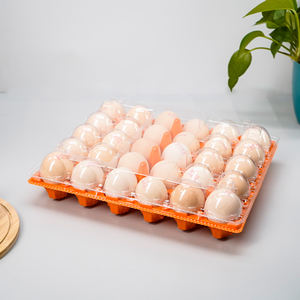Shengyiyuan nampan telur sedang plastik 30 sel bahan PET cangkang kerang pemisah penutup Bawah mudah melepuh untuk penggunaan pertanian Supermarket - Product Image 2