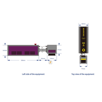 Machine de marquage laser à fibre volante série A9 20W 55W avec refroidissement par air intégré, codeur laser sans entretien, remplacement jet d'encre