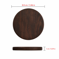 Stock disponible aux États-Unis, 100 pièces en gros, supports de gravure laser vierges ronds en bois de noyer pour cadeaux d'entreprise, de mariage et de pendaison de crémaillère