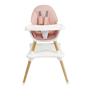 Yabeekids 2-in-1 Adjustable Wooden <strong>Highchair</strong> 5-Point Safety Harness Removable Tray for <strong>Newborns</strong> Toddlers Dining Plastic High - Product Image 1