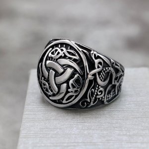 Stainless Steel Men's <b>Ring</b> <b>Celtic</b> Knot Design Hip Hop Style Gift Jewelry - Product Image 3
