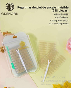 สติ๊กเกอร์ติดผิวเกรโนบิลชุดลูกไม้โปร่งแสง X 504 สำหรับชุดเดรสสไตล์เรียบง่าย - Product Image 3