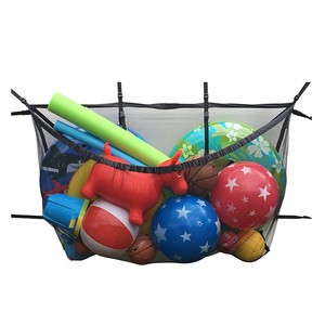 Sac de rangement pour jouets d'enfants, 145x86cm, crochet en maille, accessoire de piscine, organisateur d'équipement de natation en plein air polyvalent, noir - Product Image 5