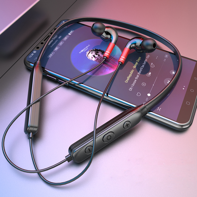 2022 Hot Selling Wireless Bt V5.0 Neckband Wireless Sport Earphone Headphone with Mic with Packing