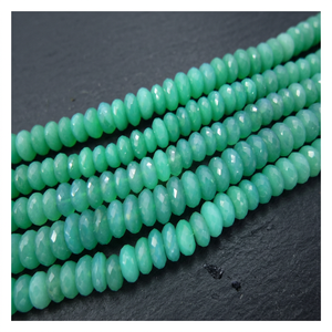Premium High Quality 8mm Green Onyx Faceted Rondelle <b>Beads</b> 8 Inches in Length for Jewelry Making - Product Image 3