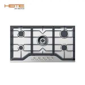 Chinese High Quality Gas Cooktop Supplier 36 inch Gaz 304 Stainless Steel Stove Hob With 5 Burner Cocina a Gas
