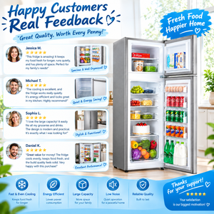 Réfrigérateur-congélateur à double porte, sans givre, avec grand espace de rangement, étagères réglables, organisateur d'aliments frais - Product Image 3
