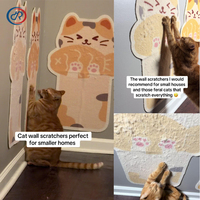 Tapis à gratter pour chat en feutre, mignon, Kawaii, interactif, mural, protecteur de mur, vente en gros