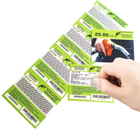 Carte à gratter de loterie Échantillon de logo de taille personnalisée Impression numérique Billets de loterie personnalisés Billet de loterie à gratter et à gagner