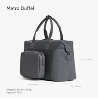 Sac de voyage week-end en cuir végétalien microfibre personnalisé, approuvé pour le transport en cabine avec fermeture éclair