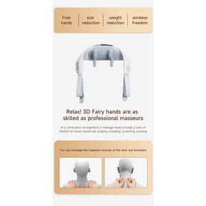 New Mini 6D Electric Pulse Beauty Shiatsu Manual Low Frequency Pulse Neck and Back Massager With Soothing <b>Heat</b> - Product Image 5