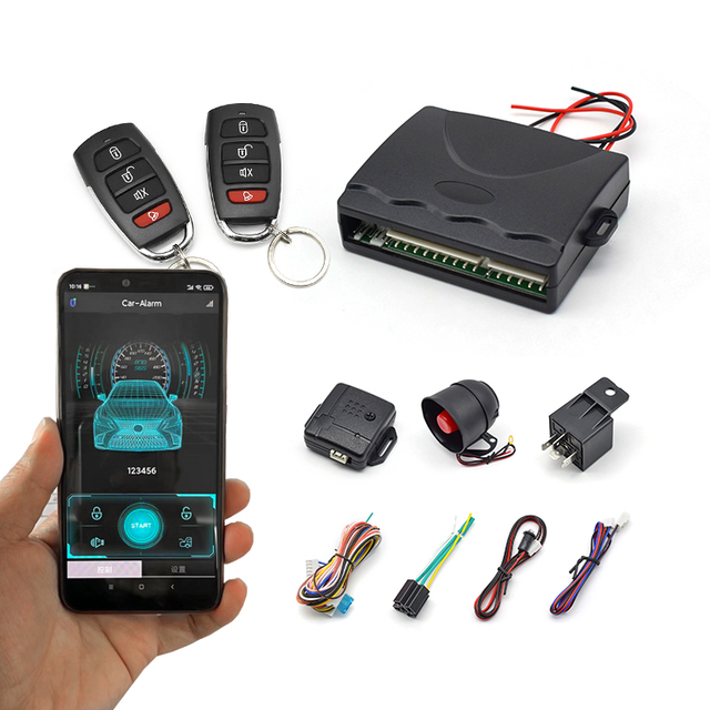 App Remote Control Car Alarms Remote Sarter System Car Security Alarm With Smart Car Key Pke Start Stop