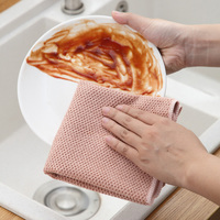 Serviettes de nettoyage pour cuisine et salle de bain en microfibre polyamide/polyester 300 g/m², carrées, durables, séchage rapide, légères