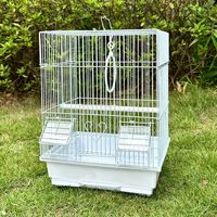 Factory Direct 2000 en stock Cage à oiseaux canari en métal ornemental en fer avec motif solide et fermeture à bouton-pression