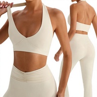 Soutien-gorge de sport haut de gamme grande taille respirant pour le yoga, avec col en V et maintien élevé, extensible dans quatre directions, pour le fitness et la course à pied (femmes)