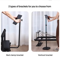 Máquina de Pilates Reformer Plegable y Resistente, Equipo de Fitness con Soporte para Teléfono
