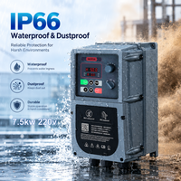 Inverter VFD (Variable Frequency Drive) Tahan Air IP66 Satu Fasa 220v 7.5kw dengan Pompa Air dan Motor Kipas