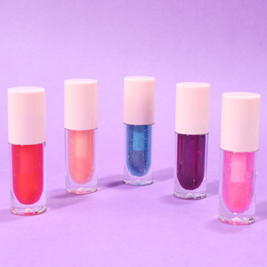Straight Round Shape Thick Wall 6ml Big Wand Big Brush Lip Gloss TubeYellow Lid Liquid Lipstick <b>Tubes</b> Custom logo - Product Image 6