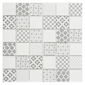 Dosseret de cuisine carré imprimé à jet d'encre, carreaux de mosaïque de style marocain, vente en gros