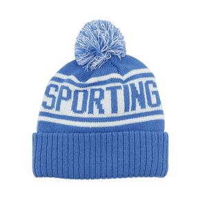 Vente en gros Jacquard acrylique tricoté <span class=keywords><strong>Bering</strong></span> tricot manchette bonnet avec Pom personnalisé broderie Logo doublure polaire chapeau d'hiver - Product Image 2