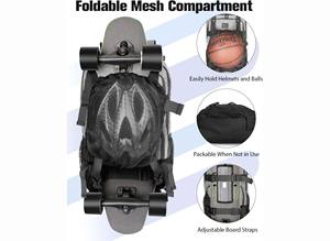 Sac à dos de skateboard personnalisé avec un grand compartiment, imperméable, très vendu, sac à dos de voyage personnalisé pour skateboard - Product Image 2