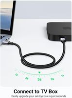 UGREEN USB3.0 ke kabel 3 kaki, USB ke USB laki-laki ke laki-laki, kepang nilon tipe A tipe a