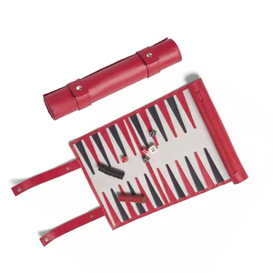 <span class=keywords><strong>Backgammon</strong></span> da Viaggio di Alta Qualità, Formato Grande, <span class=keywords><strong>Gioco</strong></span> Arrotolabile in Pelle - Product Image 1