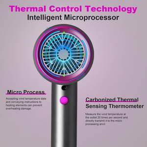 Secador de Pelo Iónico de Alta Velocidad <span class=keywords><strong>Super</strong></span> Sonics con Boquilla, Compacto y Ligero, OEM-06, para Hogar, Salón, Hotel y Viajes - Product Image 4