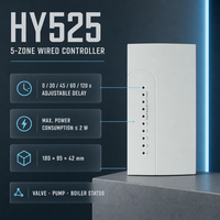 Boîtier de commande central pour câblage de chauffage 5 zones avec thermostat numérique intelligent, pour pompe de chaudière