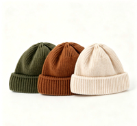 Bonnet court unisexe en acrylique tricoté camouflage, chaud pour l'extérieur, avec revers, style pêcheur, pour hommes et femmes, logo personnalisé