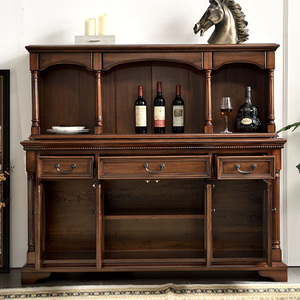 Luxury American Style Wooden <strong>Cabinet</strong> Freestanding Dinning Buffet <strong>Cabinet</strong> Solid Wood <strong>Sideboard</strong> Living Room <strong>Display</strong> <strong>Cabinet</strong> - Product Image 6