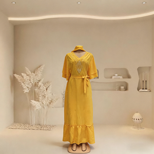 <span class=keywords><strong>Robe</strong></span> Boubou Décontractée à Col en V et Poches, Style Ethnique, Nouvelle Collection 2026, Imprimé Franges, Vente Directe Usine, Prix de Gros - Product Image 5