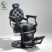 Fauteuil de Barbier Moderne JINCHENG LIRONG en Cuir PU, Pompe Hydraulique Robuste, Dossier Inclinable, Hauteur Réglable, Rotation à 360°