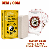 Cartes Oracle Feng Shui Keji FS Personnalisées - Jeu de Divination Chinois Traditionnel Design Yin-Yang Bagua Dragon Écologique pour la Famille