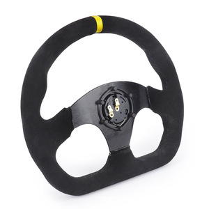 CNSPEED <b>Racing</b> Steering <b>Wheel</b> 320mm Suede 3 Spokes Matte Black For Car Modification - Product Image 2
