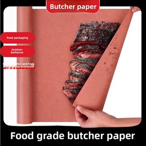 Papier kraft fumé rose recyclable <span class=keywords><strong>de</strong></span> qualité alimentaire pour emballage <span class=keywords><strong>de</strong></span> viande <span class=keywords><strong>de</strong></span> <span class=keywords><strong>boucher</strong></span> pour barbecue - Product Image 2