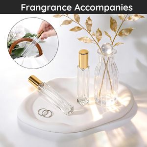 Botella de Perfume Cuadrada de Vidrio con Etiqueta Personalizada, 3ml/5ml/10ml, Botella de Muestra Dorada con Tapa Metálica y Pulverizador de Fábrica - Product Image 3