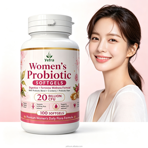 Suplemen Probiotik Wanita Label Pribadi Kapsul Lunak OEM Probiotik Alami untuk Kesehatan Vagina & Usus Wanita - Product Image 1