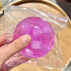 Juguete Antiestrés Transparente con Forma de Cubo de Hielo y Jugo de Frutas, Bola Catártica de Rebote Lento, Regalo para Aliviar el Estrés - Product Image 6