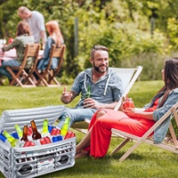 Non-phtalate PVC impression personnalisée été piscine fête gonflable Radio boire flottant Buffet seau à glace refroidisseur