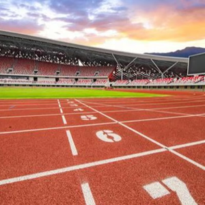 La pista prefabbricata è una pista sportiva in gomma approvata dall'associazione internazionale delle federazioni di atletica leggera per gli stadi - Product Image 1