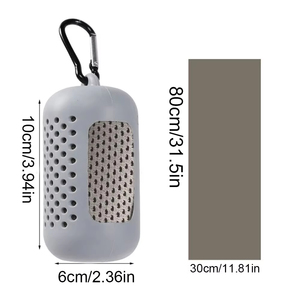 Mini Quick Dry Fitness Cool Towel Portable Microfiber Silica Gel Towel Silicone Bag Quick Drying Towel Sports - Product Image 6